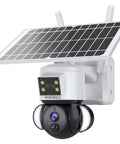 Solar Powered Security Camera With 360 Degree View And 3MP FHD Clarity, 15000mAh Battery, PIR Motion Sensor floodlight