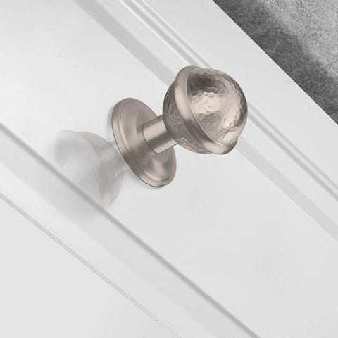 Back Plate For Cabinet Hardware In Satin Nickel Finish, Heavy Duty Metal Reinforcement Plate With Two And Three Quarters Inch Diameter Installed