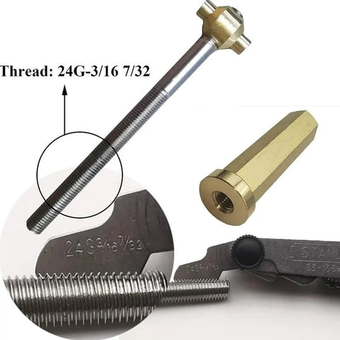 Heavy Duty Threaded Rod And Retainer Clamp Ring Knob Assembly showing brass knob and threaded rod for pool filter replacements.