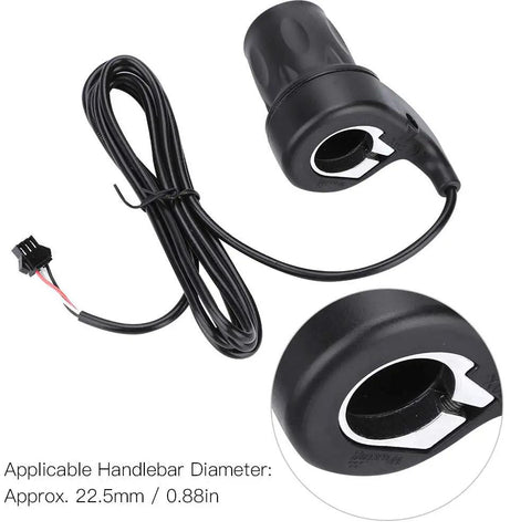 Universal Ebike Twist Throttle With Cable, 3 Wire Design For 22.5mm Handlebars, Fits Electric Bikes, Scooters And E-Vehicles, Easy Install, Smooth Acceleration, Dope Build, Durable Handlebar Throttle