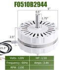 Attic Fan Motor Replacement Kit For 2000 Series Attic Vent Fans, Includes Replacement Motor, White Power Unit, Front View