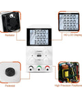 Adjustable AC DC Bench Power Supply For DIY PCB And Phone Repair With Four Digit LED Display showing various components