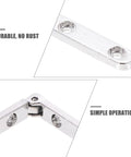Close-up of 20 Pieces Zinc Alloy Box Hinges 90 Degree Decorative Folding Hardware For Jewelry Boxes, durable and rust-resistant