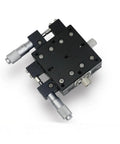 Motorized Rotary Positioning Stage For Precision Alignment 60 By 60 mm XY Axis Fine Tuning Micro Slide Table 49N Load 10 Micron Accuracy