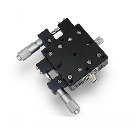 Motorized Rotary Positioning Stage For Precision Alignment 60 By 60 mm XY Axis Fine Tuning Micro Slide Table 49N Load 10 Micron Accuracy