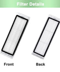 Front and back view of filters for Replacement Parts Kit For S6 Pure, S6, S6 MaxV, S5, S5 Max, S4, E4, E2, E3, E5, E20, E25, E35, S50, S65