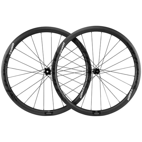 Tubeless Carbon Fiber Wheelset 38mm And 31mm For 700c Road Bikes, Disc Brake, UCI Approved, EN Certified, two wheels view