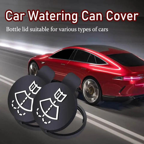 Two Pack Windshield Washer Fluid Reservoir Cap Replacement Fits Chevy Buick Cadillac OE Numbers 13227300 12767700 12788573 19172571 Durable Plastic Reservoir Cap For Easy Under Hood Maintenance And Leak Prevention with car in background