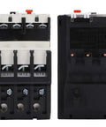 Front and back view of Beefed Up Adjustable Thermal Overload Relay for Electric Motors 2.5 to 4 Amp Range with screw mount and terminals.