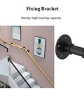 Damn Tough Wooden Stair Rail Handrail And Banister Kit featuring fixing bracket for secure installation on stairs.