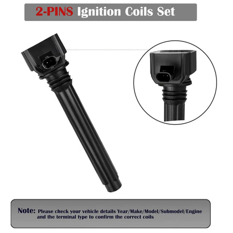 Six Ignition Coil Pack Set For 3.6L V6 Engines Fits 2011 2012 2013 2014 2015 2016 Dodge Durango Charger Grand Caravan Jeep UF648