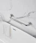 Two Pack 24 Inch Stainless Steel Shower Grab Bars, 1.25 Inch Diameter, Anti Slip Handicap Safety Rails For Seniors on bathtub