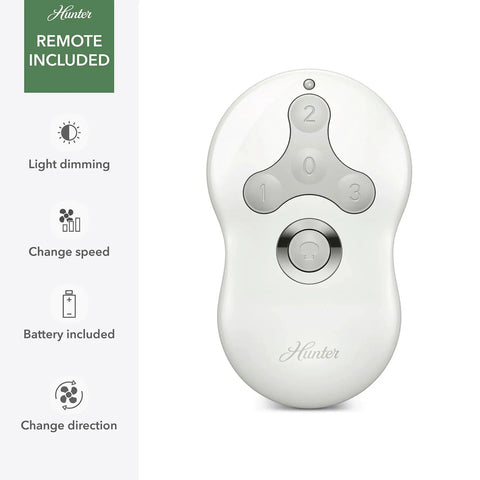 Remote control for 52 Inch Indoor Ceiling Fan With LED Light And Remote Control, White Modern Low Profile Mount, Four Blades