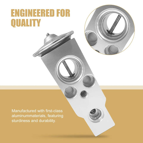 Car A C Expansion Valve For Honda Ford Dodge Ram 80213TF0G01 Metallic Anti Wear Valve Silver Finish Easy Install AC Accessory
