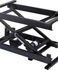 Sleek Electric Lift Coffee Table With Remote Control And Sturdy Iron Frame base with adjustable mechanism for height adjustment.