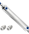 Beefy Pneumatic Cylinder 32mm Bore 100mm Stroke Double Acting Air Cylinder with 8mm Fittings PT1/8 Aluminum Alloy Body MAL32x100
