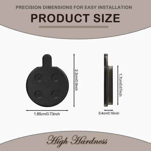Five Pairs Low Noise Disc Brake Pads For Mountain Bikes Ebikes And Scooters Semi Metallic Resin Braking Pads Kit with dimensions