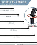 Heavy Duty Extra Long Curtain Rods Ten To Fourteen Point Two Feet 1 Inch Metal Drapery Pole With Adjustable Sections Illustrated