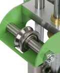 Pro Grade Green V Shaped Hand Sheet Metal Bender With Edge Bead Roller and Scale mechanism detail