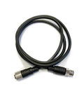 Industrial M12 4-Pin A-Code Straight Male To Female Connector Cable 1 Meter PVC AWG22 250V 4A with brass gold-plated contacts