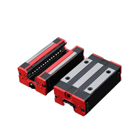 Pro Grade HGR20 Linear Guide Rail 1600mm With HGH20CA Carriage Blocks high precision red and black sliding blocks for CNC machines.