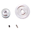 2Pcs Garage Grade Metal Synchronous Pulley and S Gears for Mini Lathe Motor Belt Drive with 8mm Bore, precision aluminum parts.