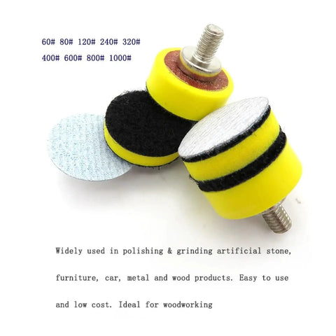 Kick Up Some Dust With These 1 Inch White Dry Sanding Discs Featuring Hook And Loop Backing For Easy Swapping Across 50 Pieces Ranging From 60 Grit Rough Grinding To 1000 Grit Smooth Finishing Perfect For Any DIY Or Pro Project Needing Serious Grip And. Yellow sanding disc set with hook and loop backing and grits from 60 to 1000.