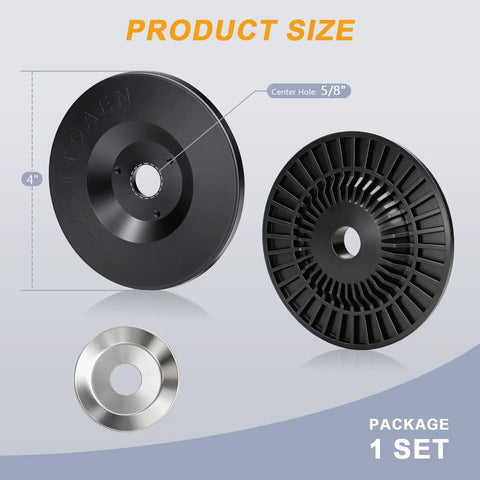 4 Inch Airway Buffing Wheel Flange Kit With Five Eighths Inch Arbor Hole Extension Shaft Ready Safe Flange detail