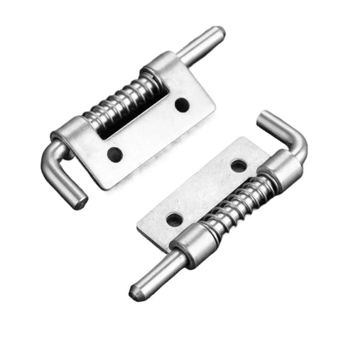 Rotating Concealed Hinges Door Fittings 1 Pair Stainless Steel Spring Barrel Bolt Latch Hinge for Industrial Cabinets 53 x 18mm