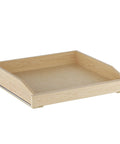 Soft Close Pull Out Cabinet Organizer 22.5 Inch Wide By 21 Inch Deep Wood Drawer Shelf showing smooth edges and spacious interior.