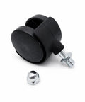 RuiJOTWAT 2Pcs Caster Wheels, for Oil-Filled Radiators Swivel Casters with Brakes Replacement Wheels, black plastic wheel and metal bolt