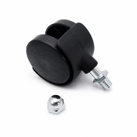RuiJOTWAT 2Pcs Caster Wheels, for Oil-Filled Radiators Swivel Casters with Brakes Replacement Wheels, black plastic wheel and metal bolt