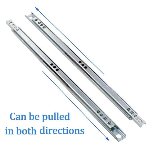 17mm Wide Mini Drawer Slides Two Way Pull Out Rails With Smooth Glide For Kitchen Office And Workshop 214mm Length 1 Pair
