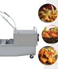 Game Changing 55L Commercial Fryer Oil Filter Cart Machine With Heavy Duty Motor And Mobile Base For Busy Kitchens quick oil swaps and filters.