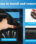 Close-up of 2 Pack Boat Storage Mesh Bag 13 By 9.8 Inches Marine Organizer For Tools And Gear Waterproof Strong Adhesive Mount