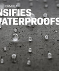 Surface showing water beads illustrating Certified Heavy Duty Ultra Concentrate Penetrating Concrete Sealer That Straight Up Waterproofs and Densifies Floors While Locking Out Moisture and Stopping Efflorescence to Give Your Slabs a Legit Rock Solid Finish.