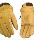 Heavy Duty Lined Work Gloves From Premium Grain Pigskin Leather With Suede Panels For Cold Weather Jobs Like Snow Plowing, Logging, And Outdoor Construction, Built To Be Tough, Comfy, And Budget Friendly shown with suede texture