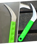 8 Piece Weeding Sickle For Gardening Portable Grass Cutter with ergonomic handle and rustproof serrated blades close-up view.