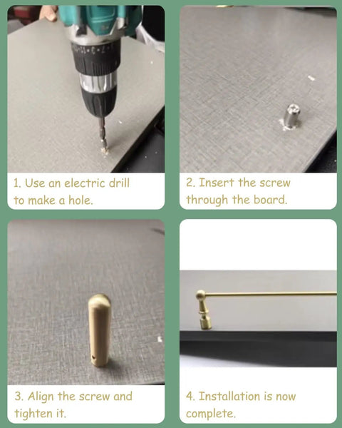 Step-by-step installation of Top Notch Unlacquered Brass Bookcase Rails with 6Mm Shelf Brackets for DIY mounting.