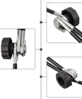 Close-up of black brackets from Two Pack Foldable Solar Panel Stands With Adjustable Tilt Mounts For Home Garden DIY Friendly Renewable Energy.