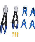 Get Your Garage Boss Ready With This Kickass Metal Rubber Fuel Line Clamp Pliers Set Featuring Eight And Ten Inch Automotive Hose Stopper Tools For Leaking Pipe Fixes That Stop Water In Their Tracks Without Missing A Beat. 9-piece fuel line clamp pliers set, metal and rubber grips