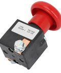 Heavy Duty Metal Emergency Stop Switch With Latching Design For Electric Forklifts And Pallet Cars Fast Cutoff Push Button 125A DC80V close-up