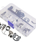 Heavy Duty Pro Grade Bobbin Case Spring And Replacement Needle Plate Screws For Sewing Machines Metal Construction With Easy DIY Installation High Precision Replacement Parts For Home Use And Daily Sewing Maintenance, clear organizer case