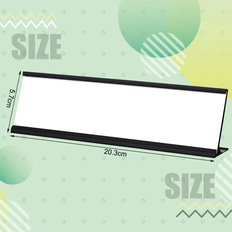 2 Sets Sublimation Aluminum Office Nameplates With Desk Name Plate Holders Blank 8 By 2 Inch Aluminum Cards Black Door