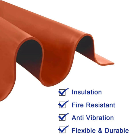 Silicone Rubber Sheet 12 Inch By 12 Inch One Eighth Inch Thick Heat Resistant Gasket Material Grade 60A red sheet insulation