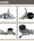 Top Tier Heavy Duty Water Pump With Coolant Thermostat And Gasket Set For Cadillac Escalade Chevy Silverado Tahoe Avalanche Suburban Trailblazer 2000 To 2006, showcased from multiple angles.