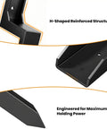 H-shaped reinforced steel anchor from Heavy Duty Steel Fence Post Anchor Kit with 12 ground spikes for maximum stability.