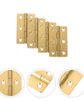 Copper Piano Hinges Set for Jewelry Boxes and Cabinets Four Smooth Quiet Folding Butt Hinges Easy to Install and Replace