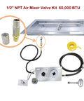 Propane Fire Pit Air Mixer Valve And Orifice Nozzle Jet For Sixty Thousand BTU Burners, DIY Kit with 1/2 Inch NPT Fitting