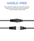 10 Pack Short Extension Cords 1 Foot 16 AWG 3 Prong Outlet Saver For Power Strips And Wall Sockets connector detail